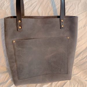 Portland Leather Goods small grey tote